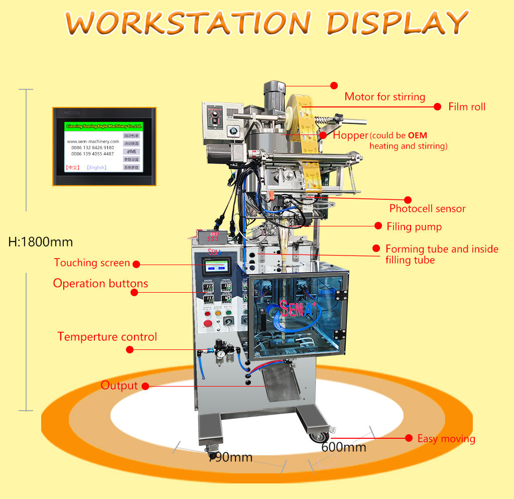 Automatic Liquid Sachet Bag Packing Machine for Honey Packaging pure honey stick pouch Bag forming filling sealing VFFS Automatic Liquid Sachet Bag Packing Machine for Honey Packaging pure honey stick pouch Bag forming filling sealing VFFS