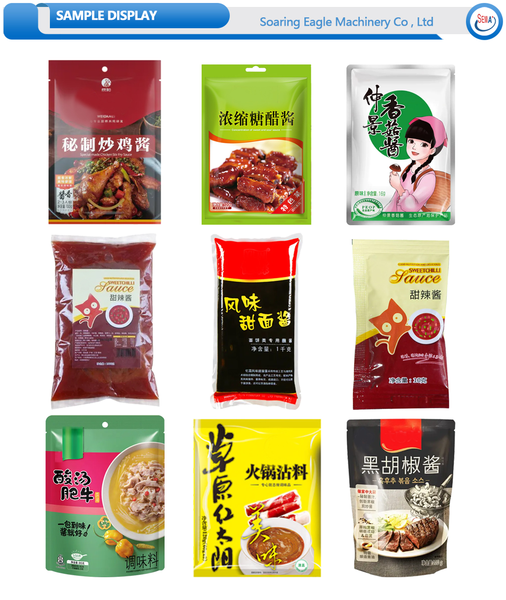 High quality premade pouch bag tomato sauce honey food cream doypack sachet packing machine