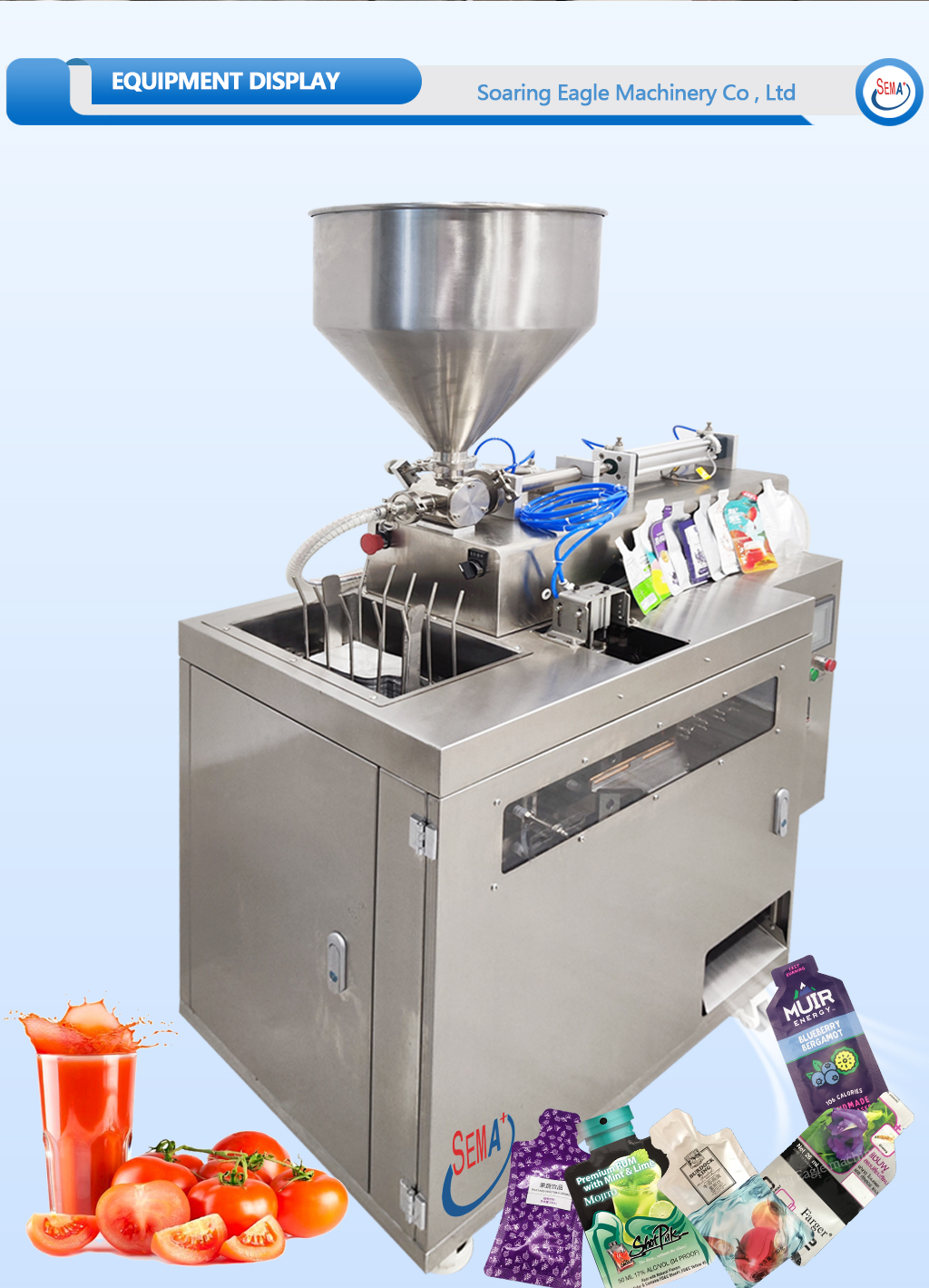 Multi functional pre-made milk juice liquid small bags plastic bags small bags water filling machine