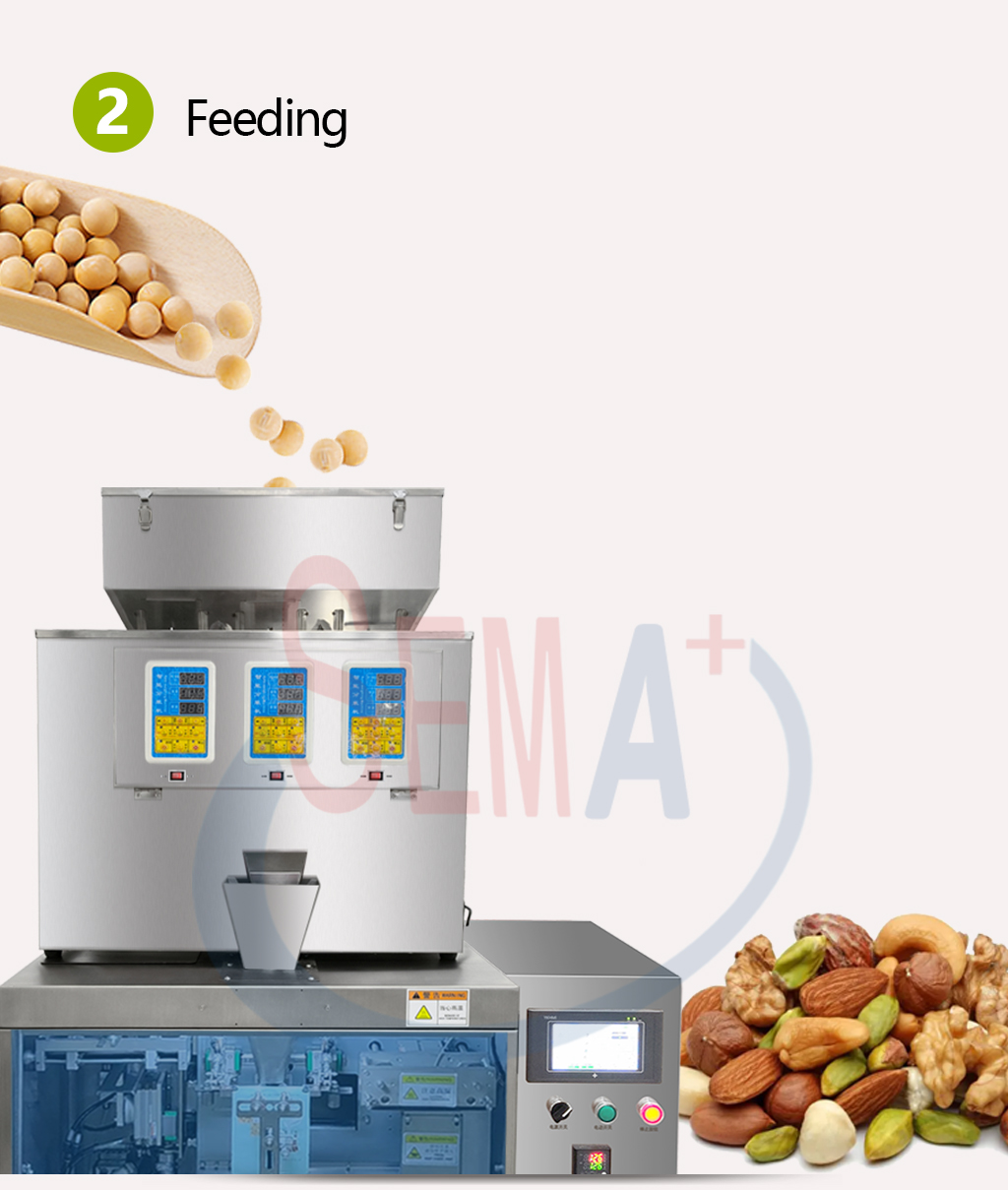 Particle hardware screw packaging food particle premade sachet packaging machine Particle hardware screw packaging food particle premade sachet packaging machine