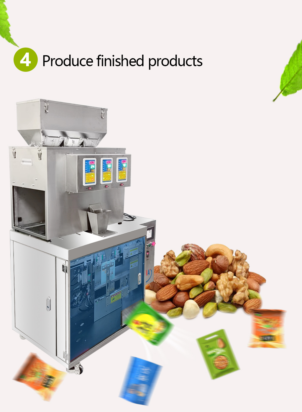 Particle hardware screw packaging food particle premade sachet packaging machine Particle hardware screw packaging food particle premade sachet packaging machine