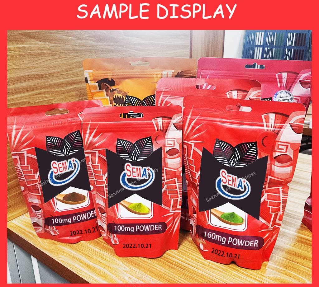Small powder premade zipper bag standing up sachet packaging machine