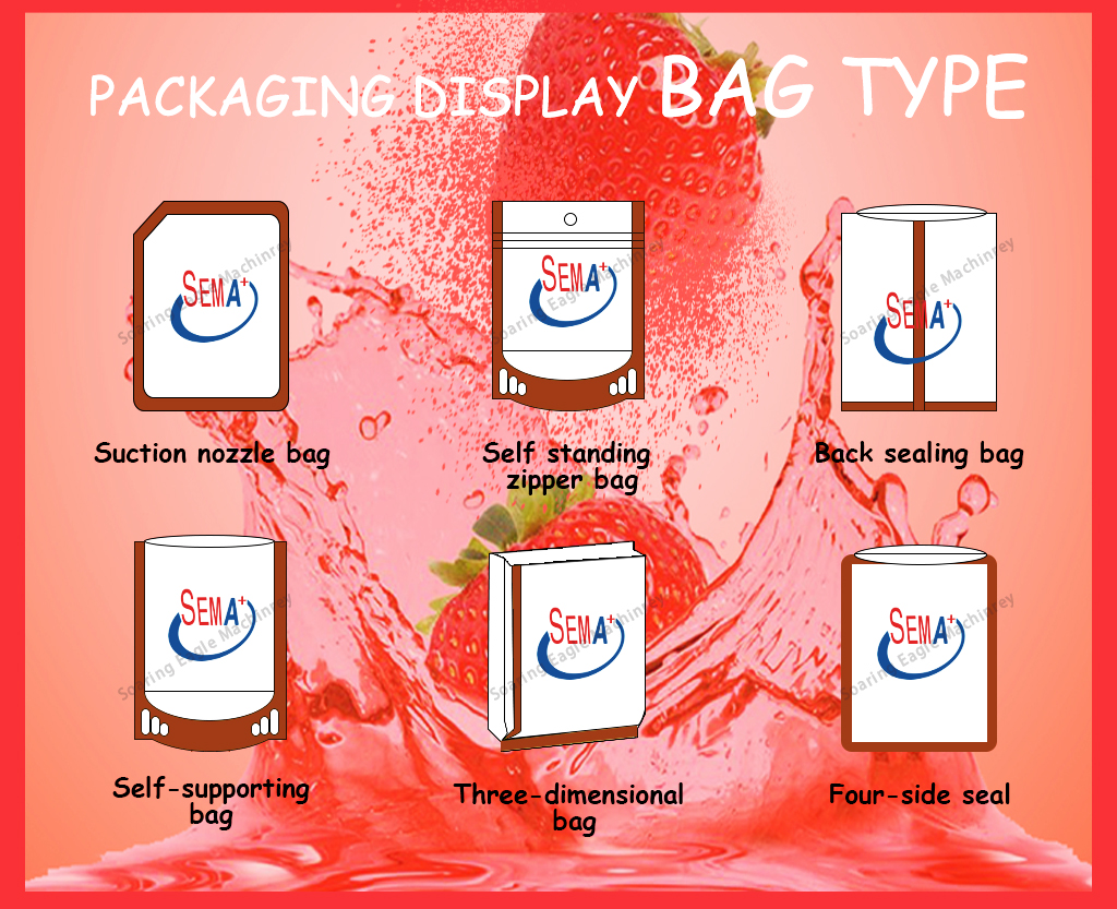Small powder premade zipper bag standing up sachet packaging machine