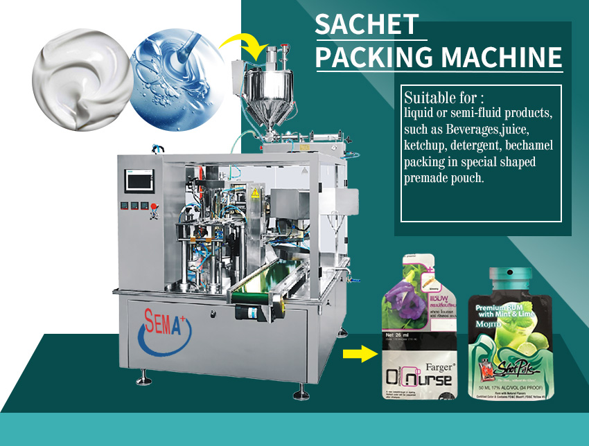 Rotary type 30ml 60ml 100ml pre-made forming filling sealing pouch bag sachet packing machine Rotary type 30ml 60ml 100ml pre-made forming filling sealing pouch bag sachet packing machine