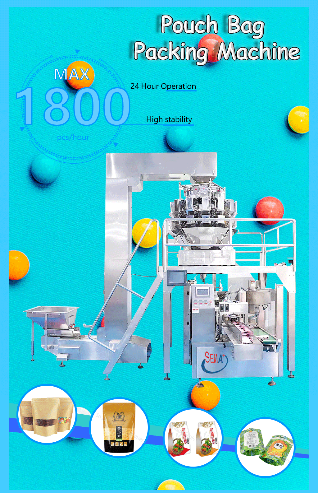 Automatic Granule Bag Making Snack Dried Fruits and Seeds Grain Pouch Premade Bag Packing Machine Automatic Granule Bag Making Snack Dried Fruits and Seeds Grain Pouch Premade Bag Packing Machine