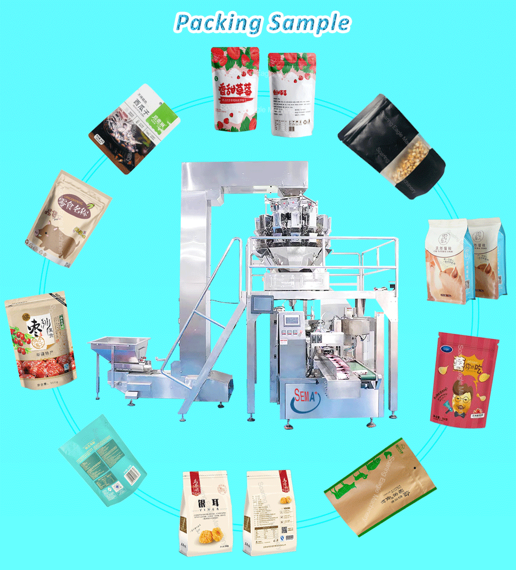 Automatic Granule Bag Making Snack Dried Fruits and Seeds Grain Pouch Premade Bag Packing Machine Automatic Granule Bag Making Snack Dried Fruits and Seeds Grain Pouch Premade Bag Packing Machine