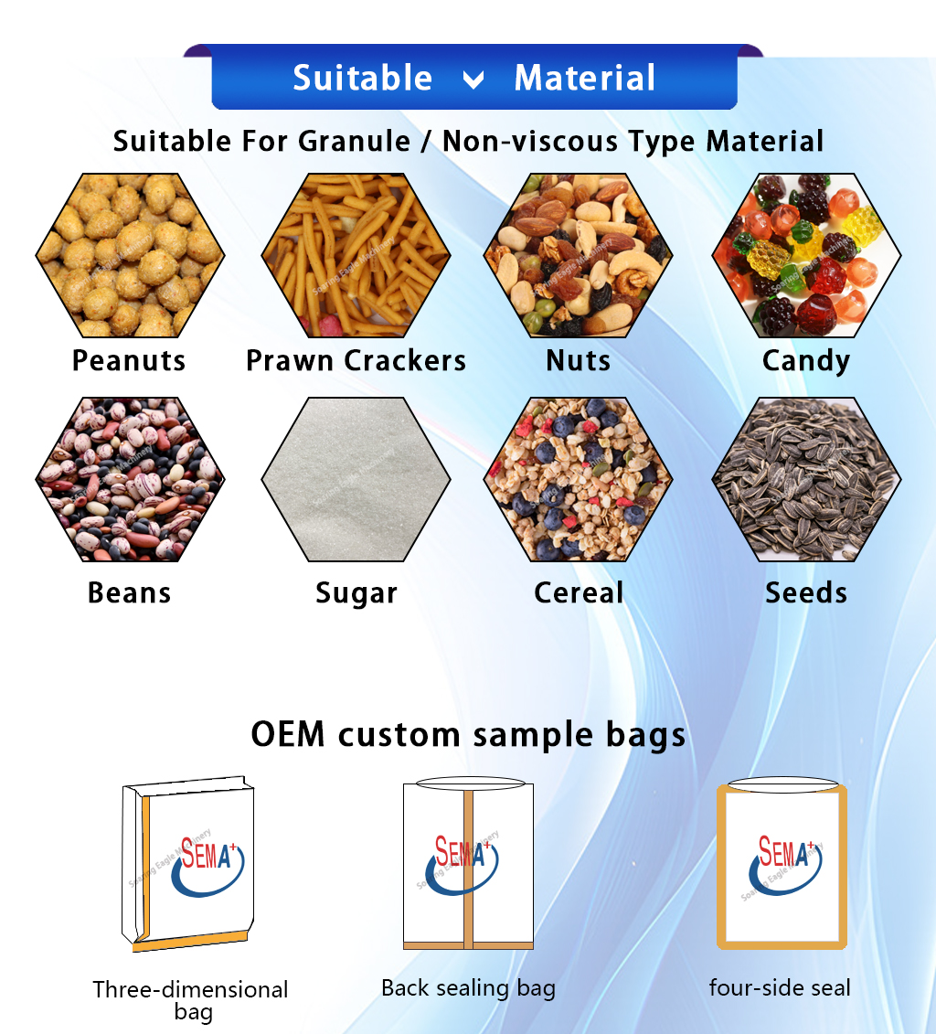 50g/100g/200g Bagging Machine for Spiral Candy Granules