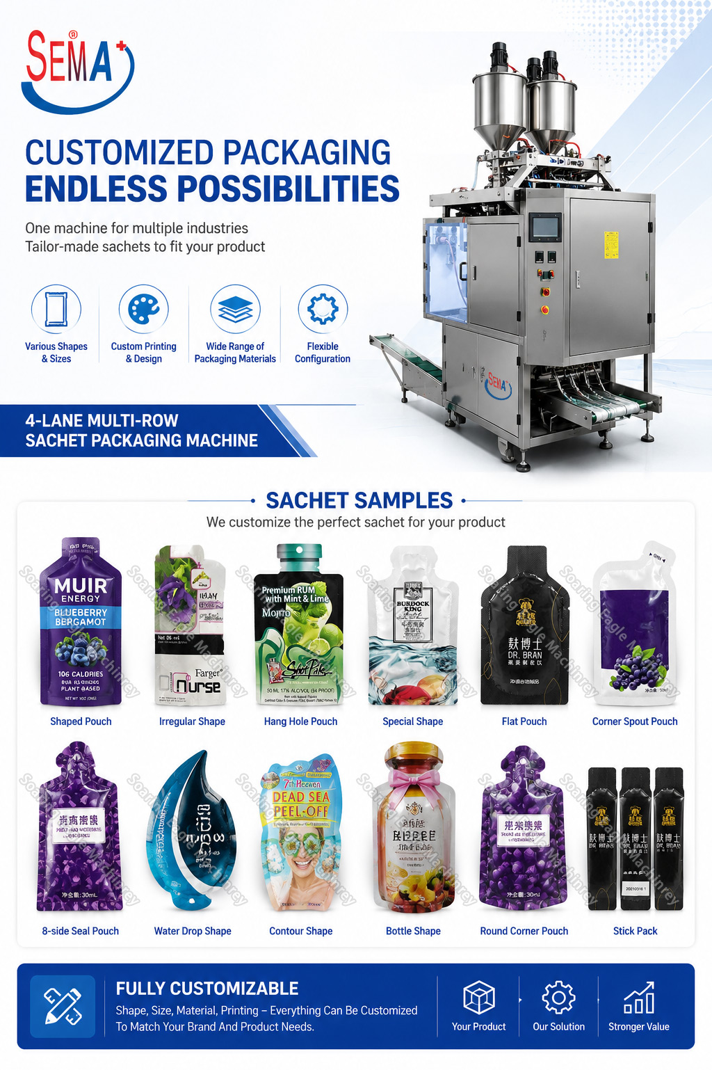 VFFS irregular bottle shape heart round 4 sides sachet forming filling sealing liquid cream packing machine VFFS irregular bottle shape heart round 4 sides sachet forming filling sealing liquid cream packing machine