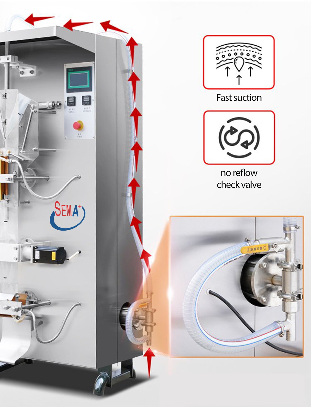 50-500ml automatic small sachet liquid coil printing machine sachet water filling packing machine