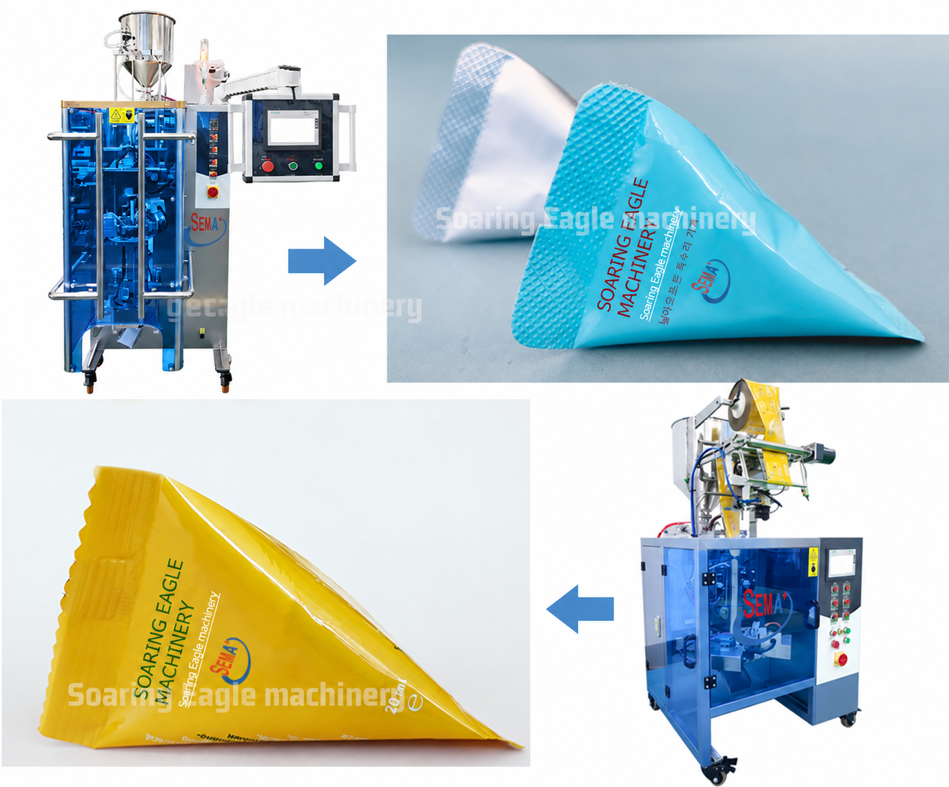 Essence/Lotion/Mask Triangle Bag Multifunctional Automatic Pouch Shaped Sachet Packaging Machine Essence/Lotion/Mask Triangle Bag Multifunctional Automatic Pouch Shaped Sachet Packaging Machine