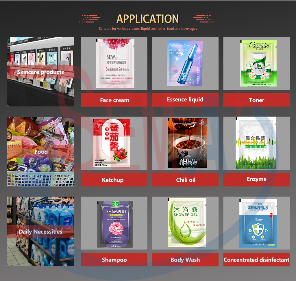 Automatic cosmetic food filling and packaging machine sachet packaging machine