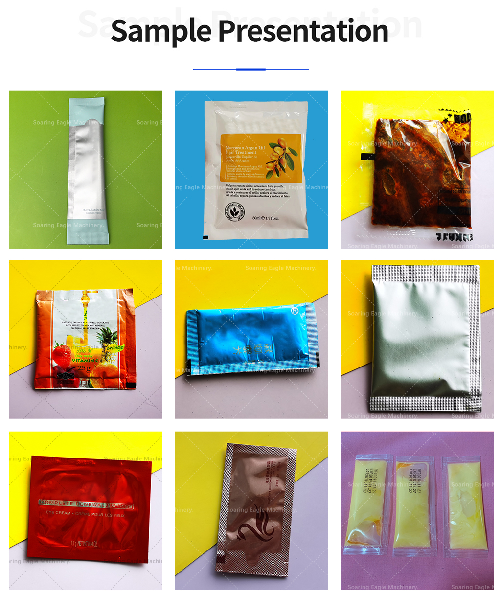 Automatic vffs cosmetic cream sachet packaging machine