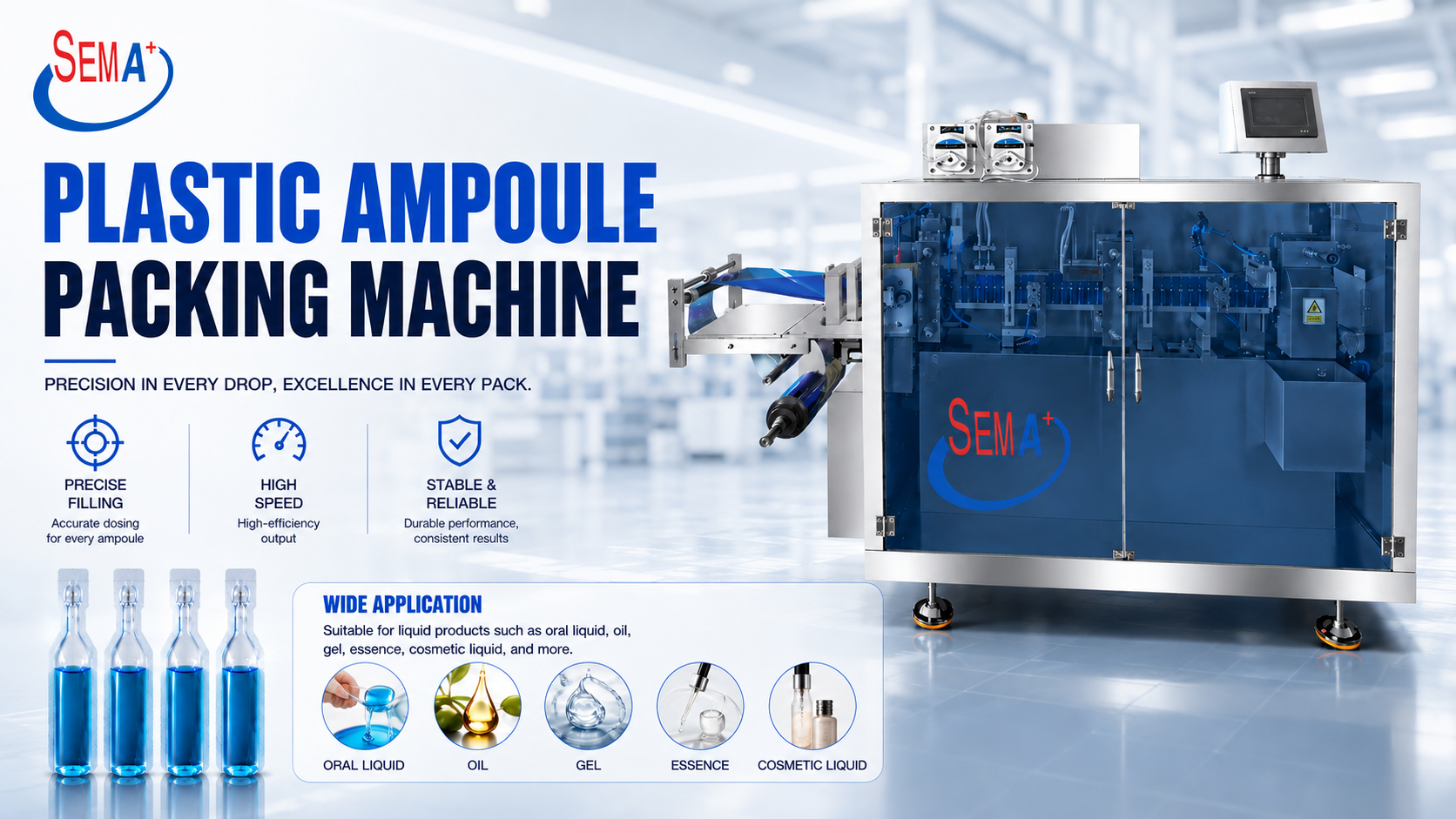 New Liquid Plastic Ampoule Packing Machine Completed for Customer