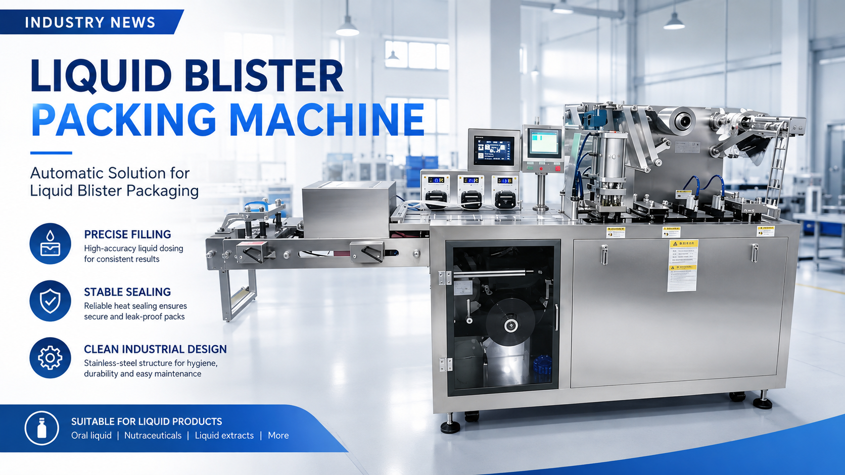 New Liquid Blister Packing Machine Completed for Customer New Liquid Blister Packing Machine Completed for Customer