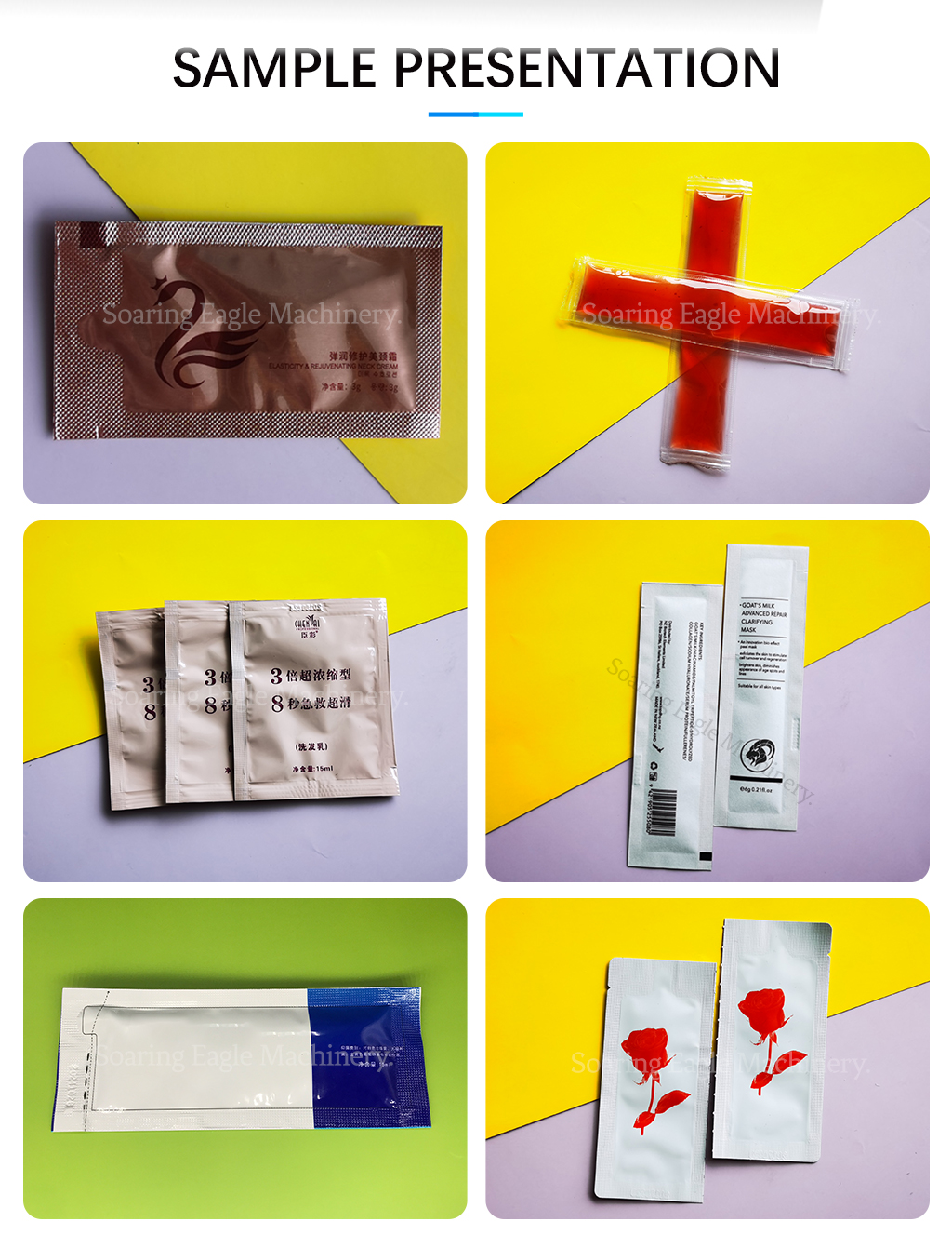 Four Sides Sealing Shampoo Cosmetic Cream Sachet Packing Machine Four Sides Sealing Shampoo Cosmetic Cream Sachet Packing Machine