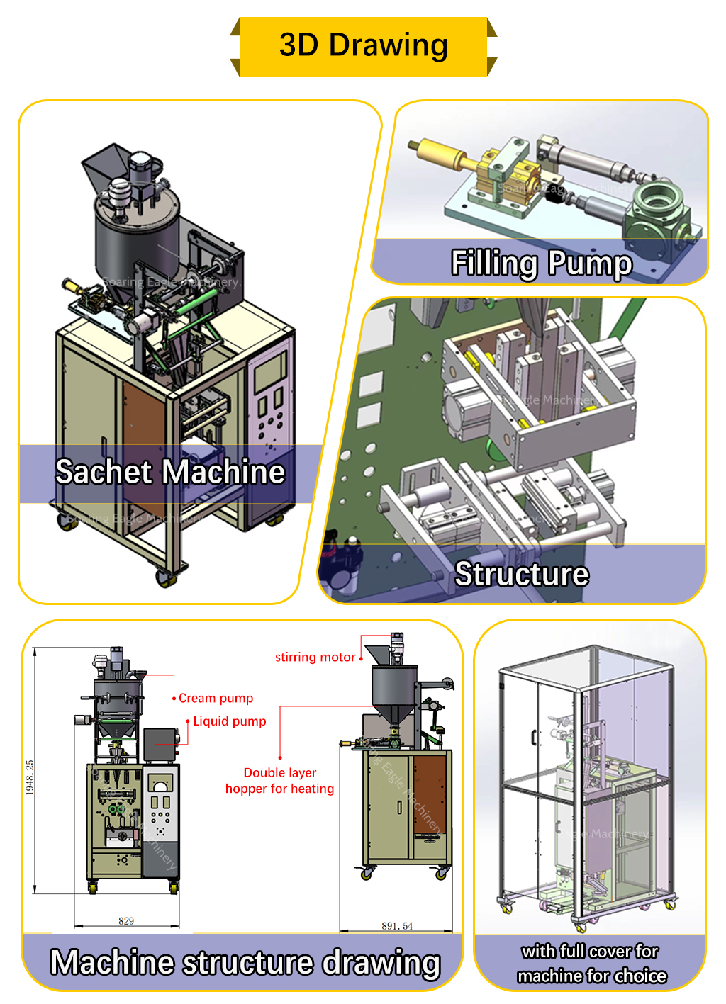 Four Sides Sealing Shampoo Cosmetic Cream Sachet Packing Machine Four Sides Sealing Shampoo Cosmetic Cream Sachet Packing Machine
