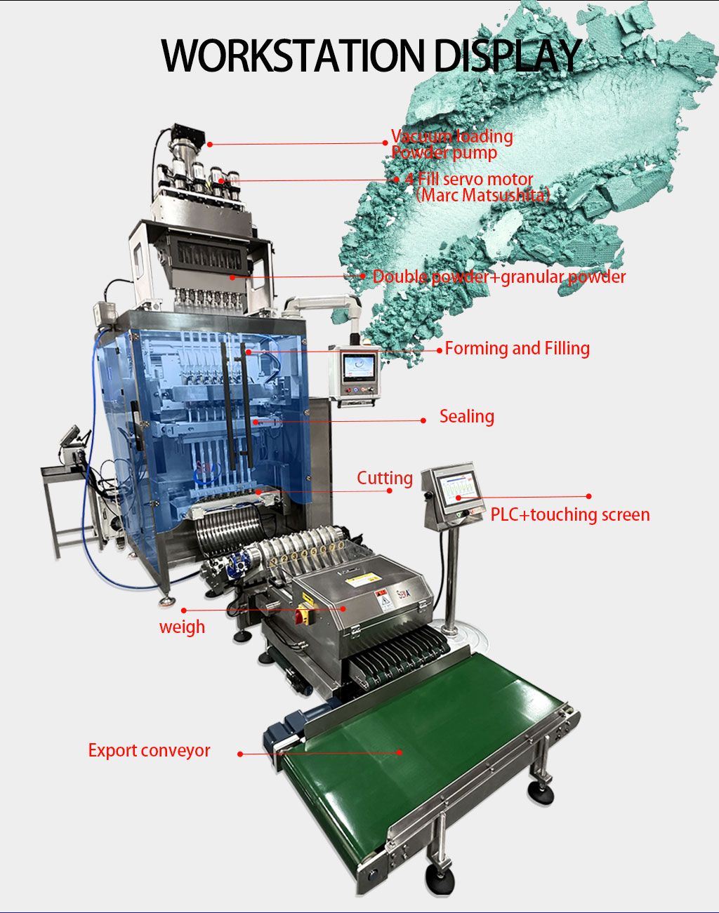 High Quality Multi Lanes Powder Granule Sachet Packing Machine