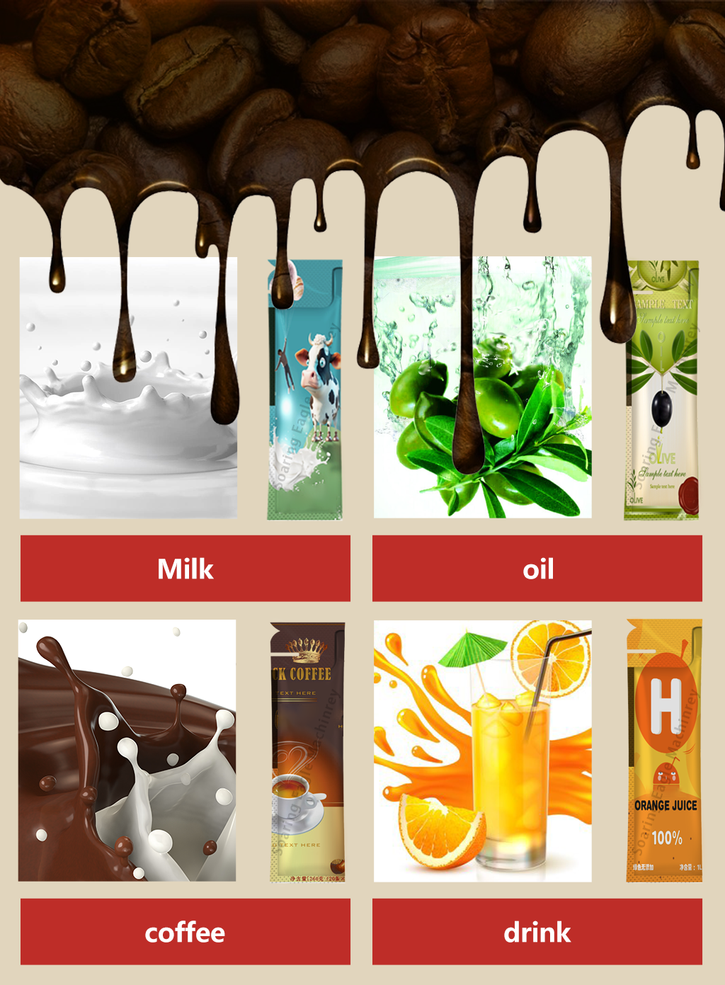 Automatic Cream Paste Irregular Shaped Coffee Liquid Energy Gel Sachet Packing Machine Automatic Cream Paste Irregular Shaped Coffee Liquid Energy Gel Sachet Packing Machine