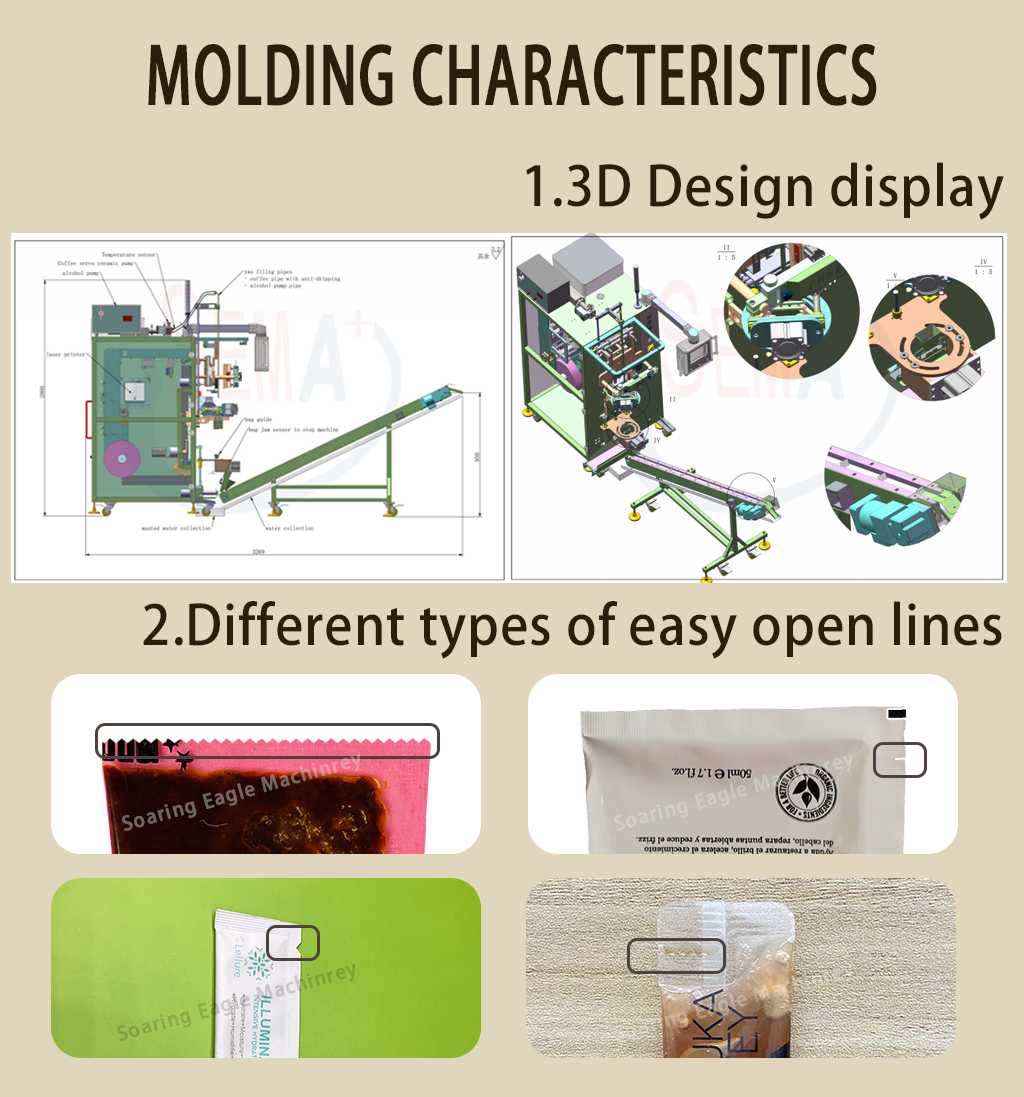 Automatic Cream Paste Irregular Shaped Coffee Liquid Energy Gel Sachet Packing Machine Automatic Cream Paste Irregular Shaped Coffee Liquid Energy Gel Sachet Packing Machine