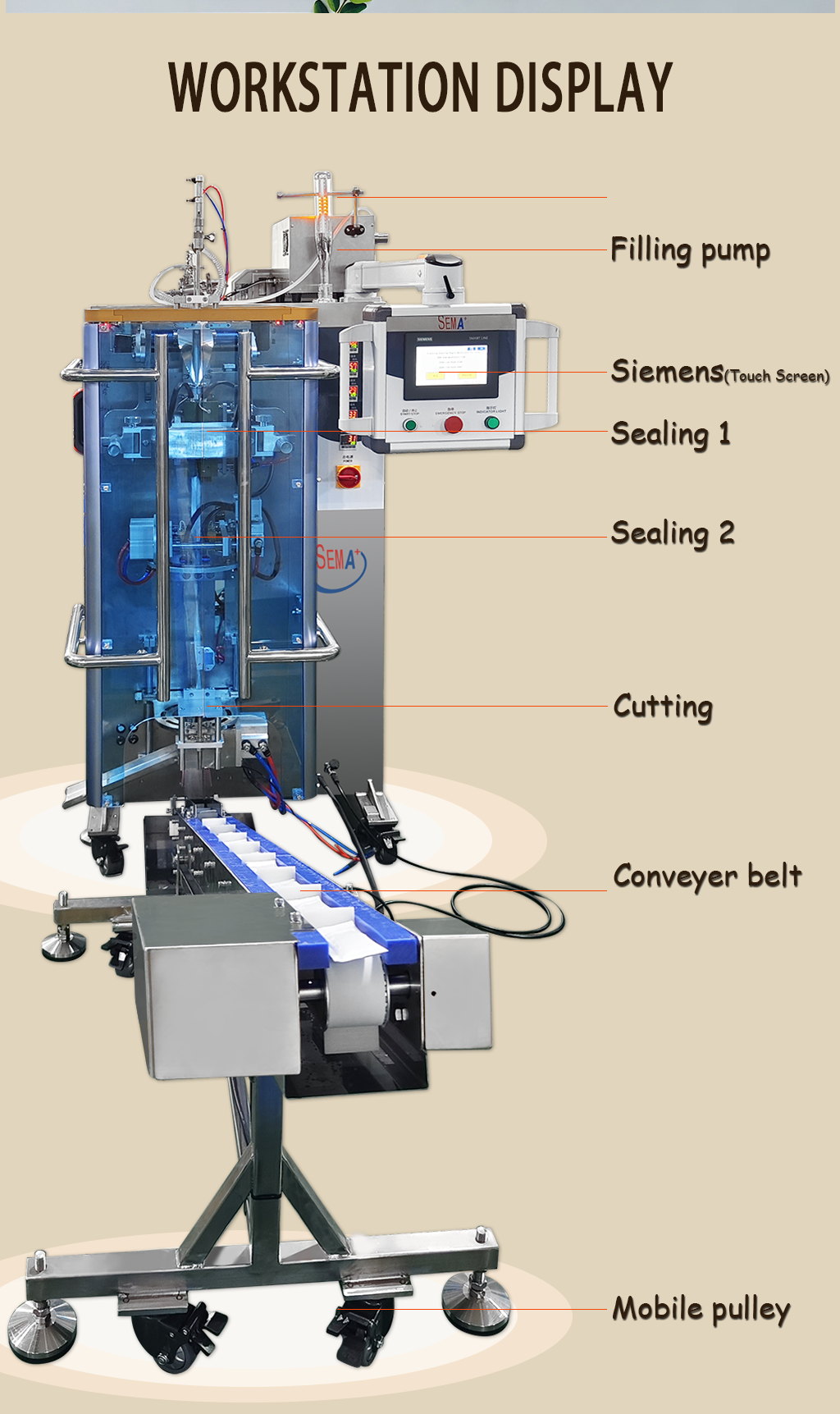 Automatic Cream Paste Irregular Shaped Coffee Liquid Energy Gel Sachet Packing Machine Automatic Cream Paste Irregular Shaped Coffee Liquid Energy Gel Sachet Packing Machine
