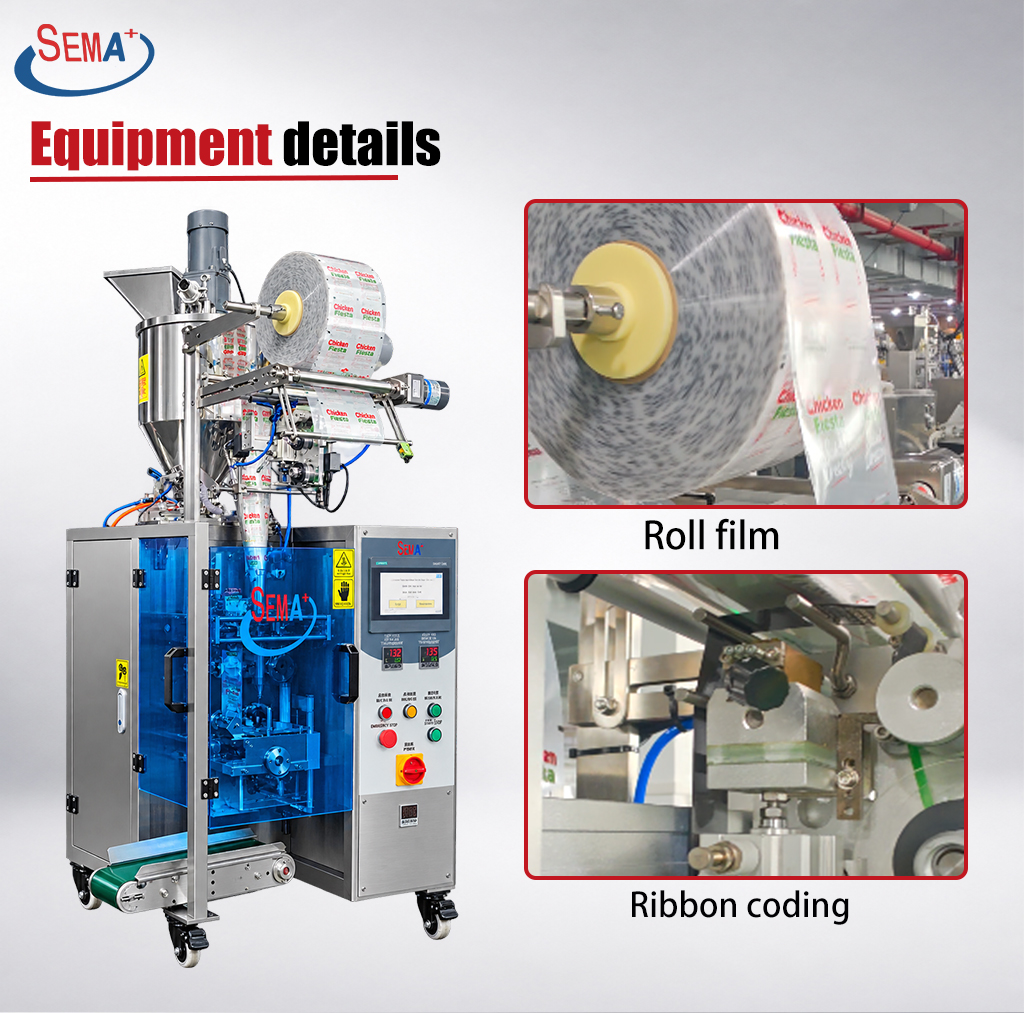 Automatic Four Side Seal Sachet Packing Machine for Salad Dressing Sauce Paste Single Serve Packaging