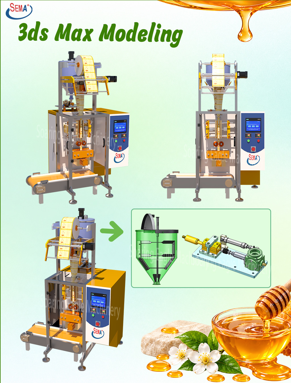 Automatic Honey Sachet Packing Machine High Speed Liquid Stick Pack Packaging Machine Automatic Honey Sachet Packing Machine High Speed Liquid Stick Pack Packaging Machine