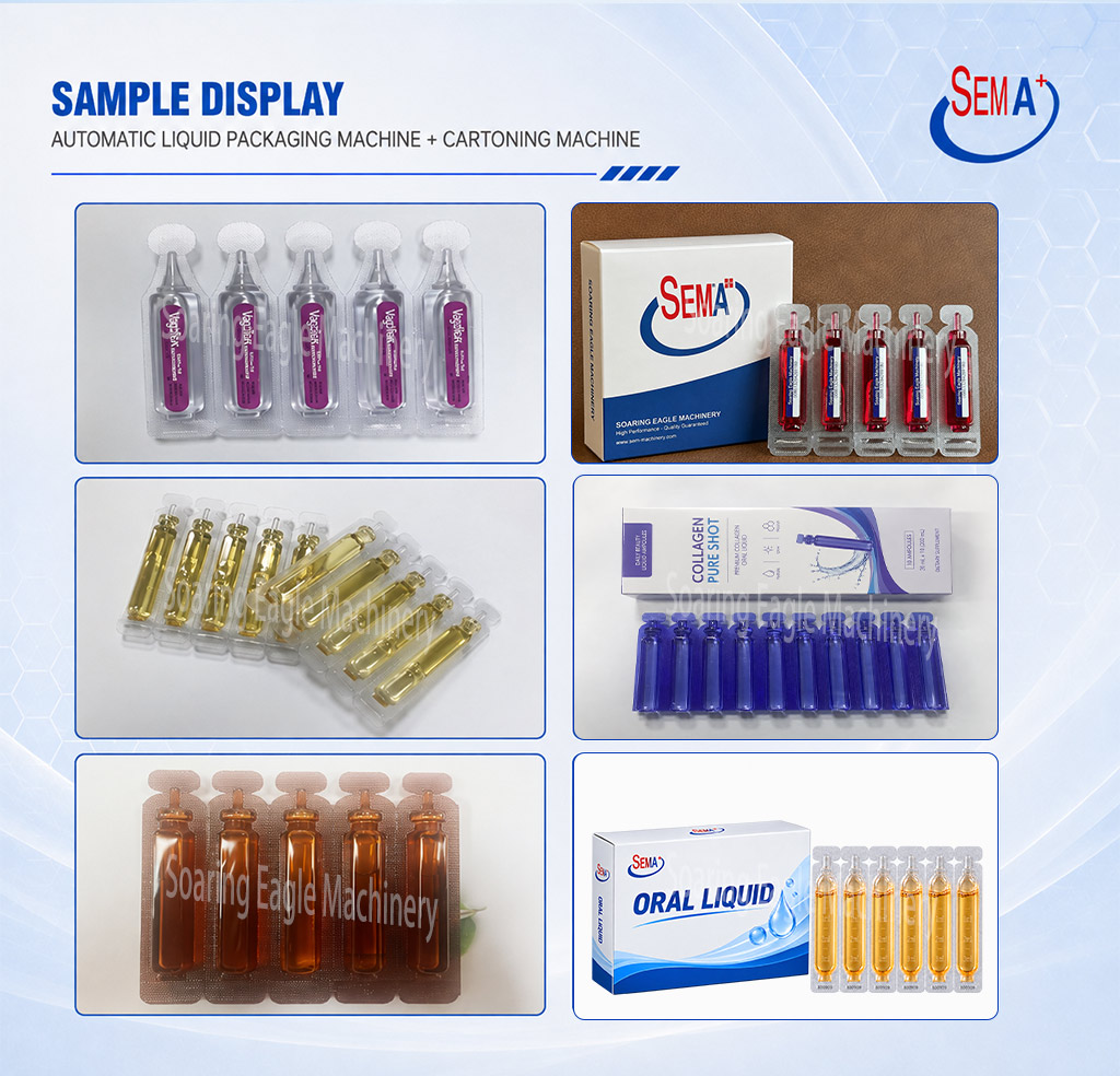 Automatic Plastic Ampoule Liquid Packing Machine with Cartoning Line for Oral Liquid Syrup Automatic Plastic Ampoule Liquid Packing Machine with Cartoning Line for Oral Liquid Syrup