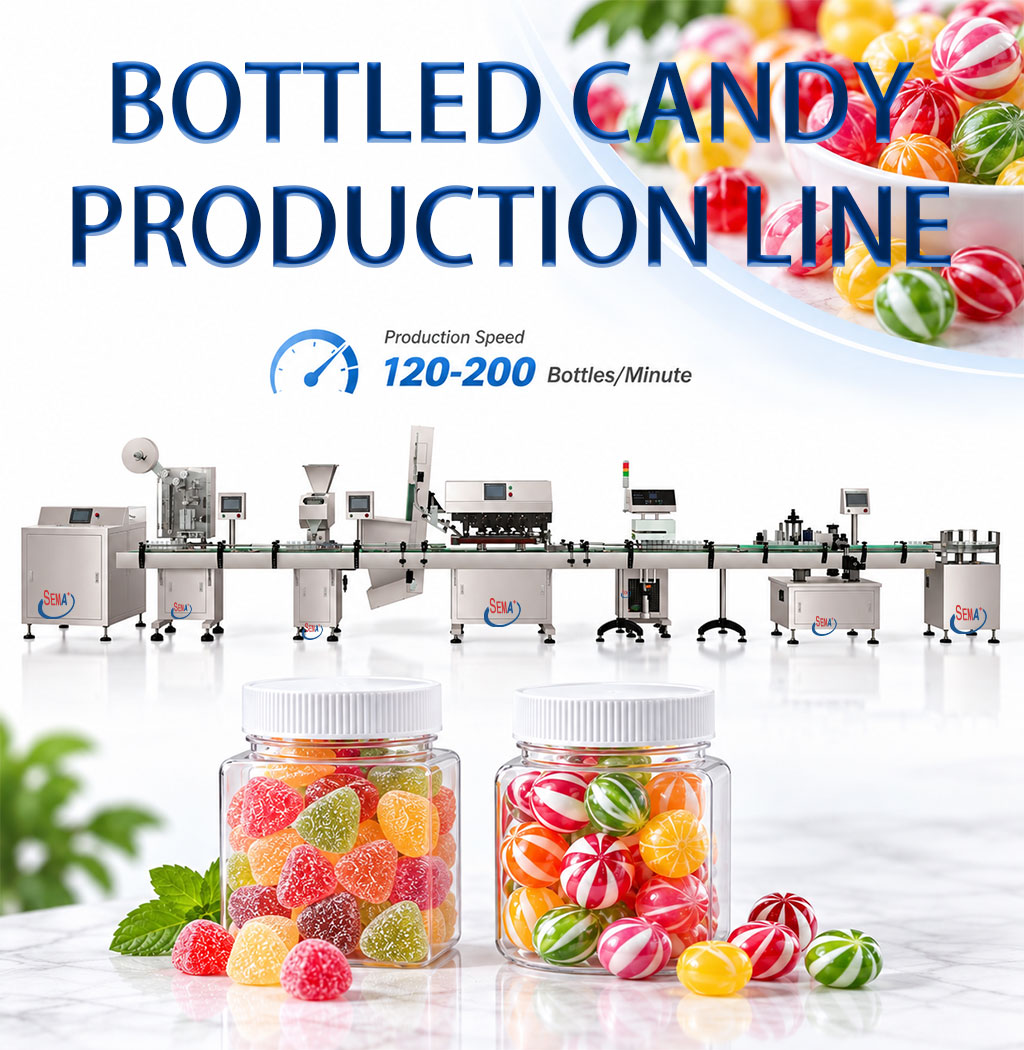 Automatic Candy Bottle Packing Machine Gummy Counting Filling Capping Labeling Production Line Automatic Candy Bottle Packing Machine Gummy Counting Filling Capping Labeling Production Line