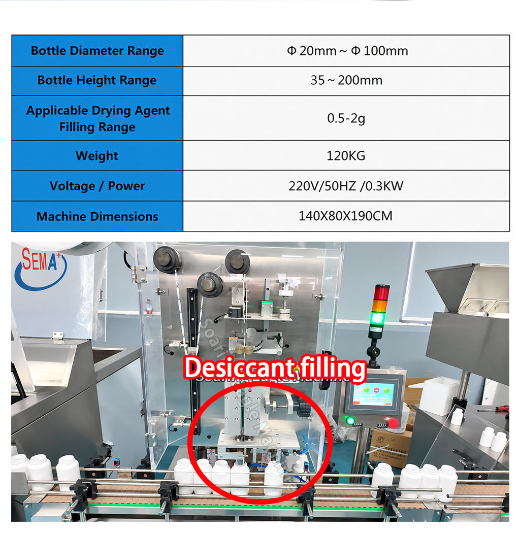 Automatic Capsule Bottle Packing Machine Counting Filling Capping Labeling Production Line