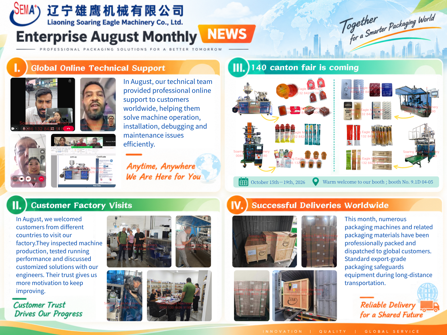 SEMA August Monthly News: Global Online Support, Factory Visits and Canton Fair 2026 Preparation SEMA August Monthly News: Global Online Support, Factory Visits and Canton Fair 2026 Preparation