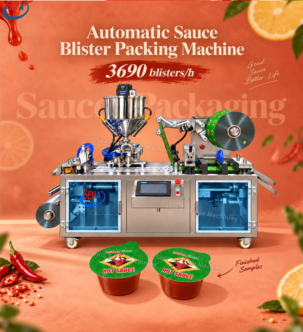 Automatic Sauce Blister Packing Machine Liquid Filling Sealing Cutting Machine Automatic Sauce Blister Packing Machine Liquid Filling Sealing Cutting Machine
