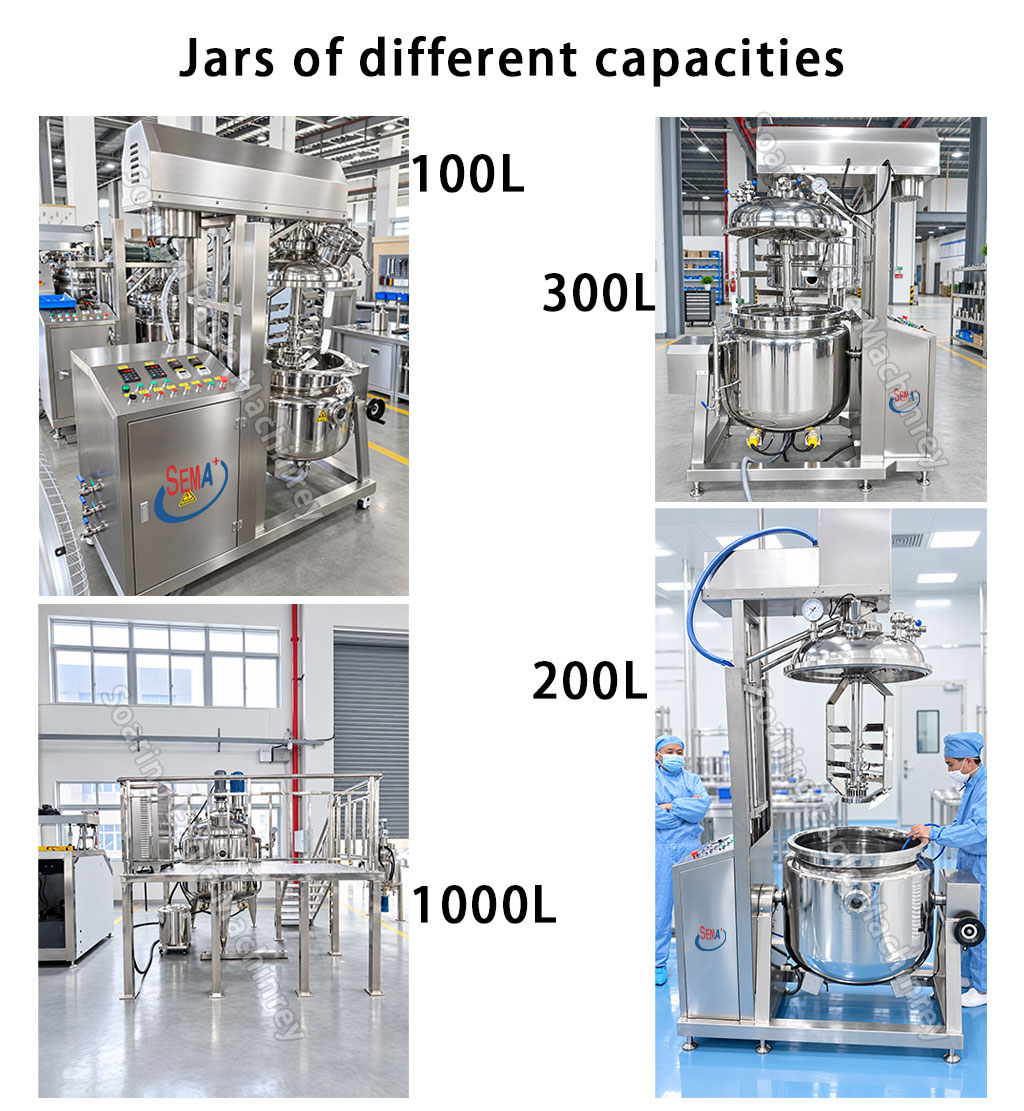 100L Vacuum Emulsifying Mixer Machine Cosmetic Cream Lotion Making Equipment 100L Vacuum Emulsifying Mixer Machine Cosmetic Cream Lotion Making Equipment