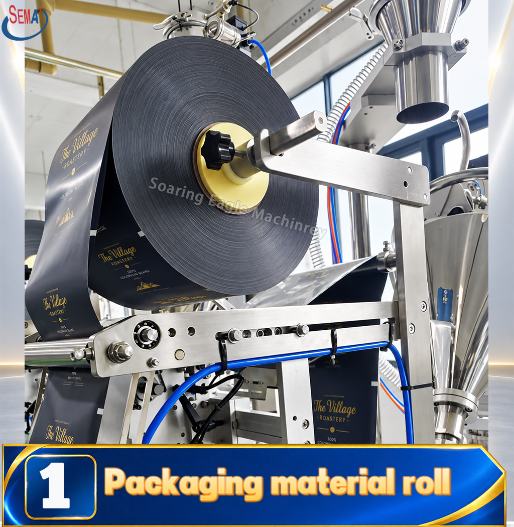 Automatic Powder Packing Machine Auger Filling VFFS Machine for Coffee Spice Milk Powder Automatic Powder Packing Machine Auger Filling VFFS Machine for Coffee Spice Milk Powder