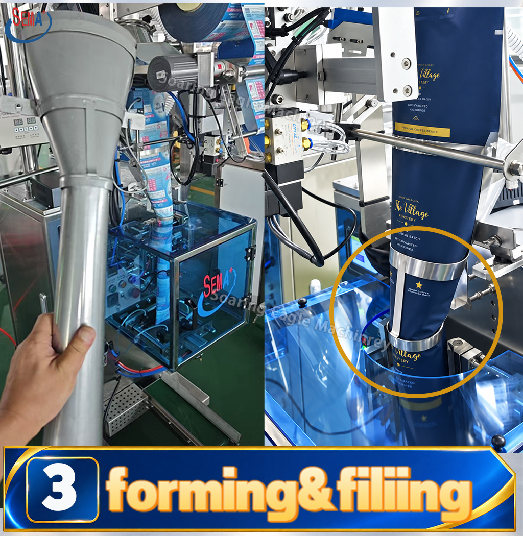 Automatic Powder Packing Machine Auger Filling VFFS Machine for Coffee Spice Milk Powder Automatic Powder Packing Machine Auger Filling VFFS Machine for Coffee Spice Milk Powder