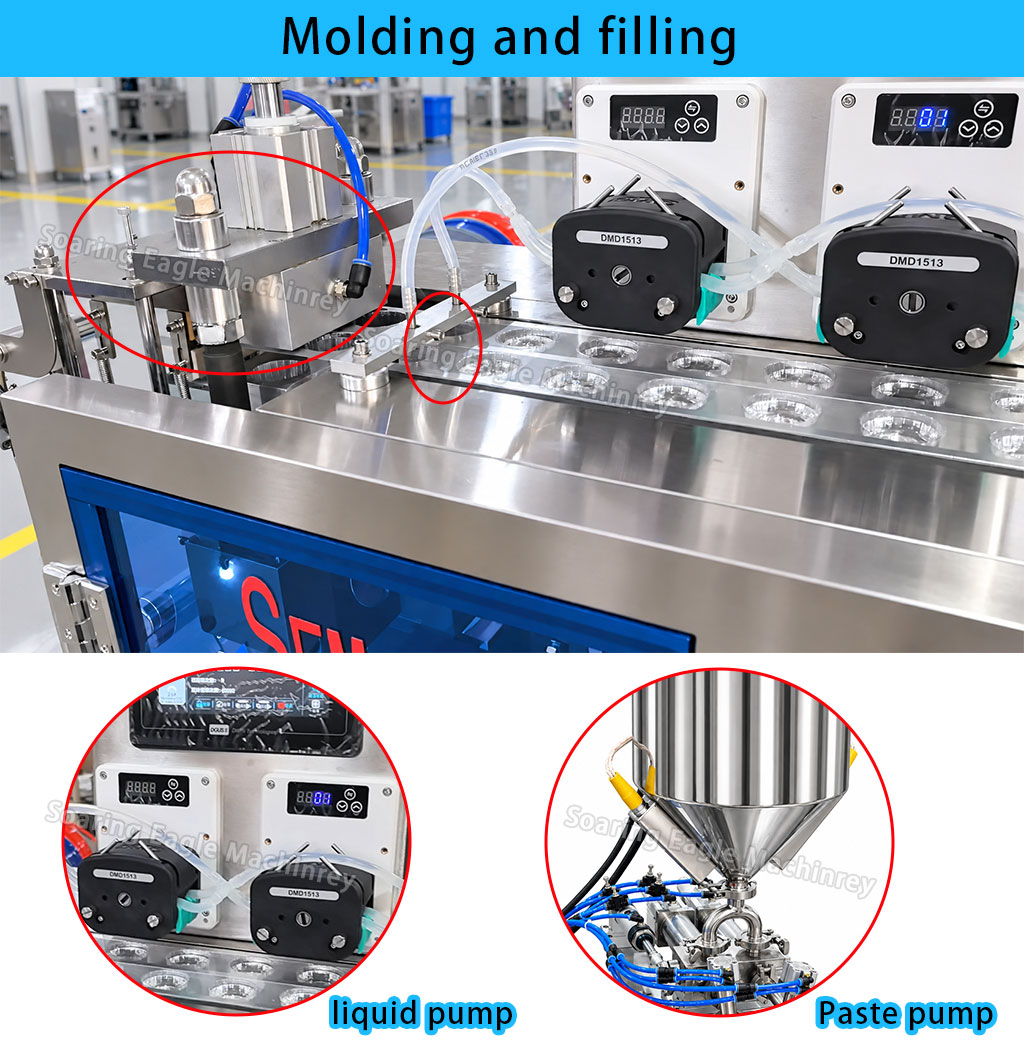 Automatic Coffee Liquid Blister Packing Machine Filling Sealing Cutting Machine Automatic Coffee Liquid Blister Packing Machine Filling Sealing Cutting Machine