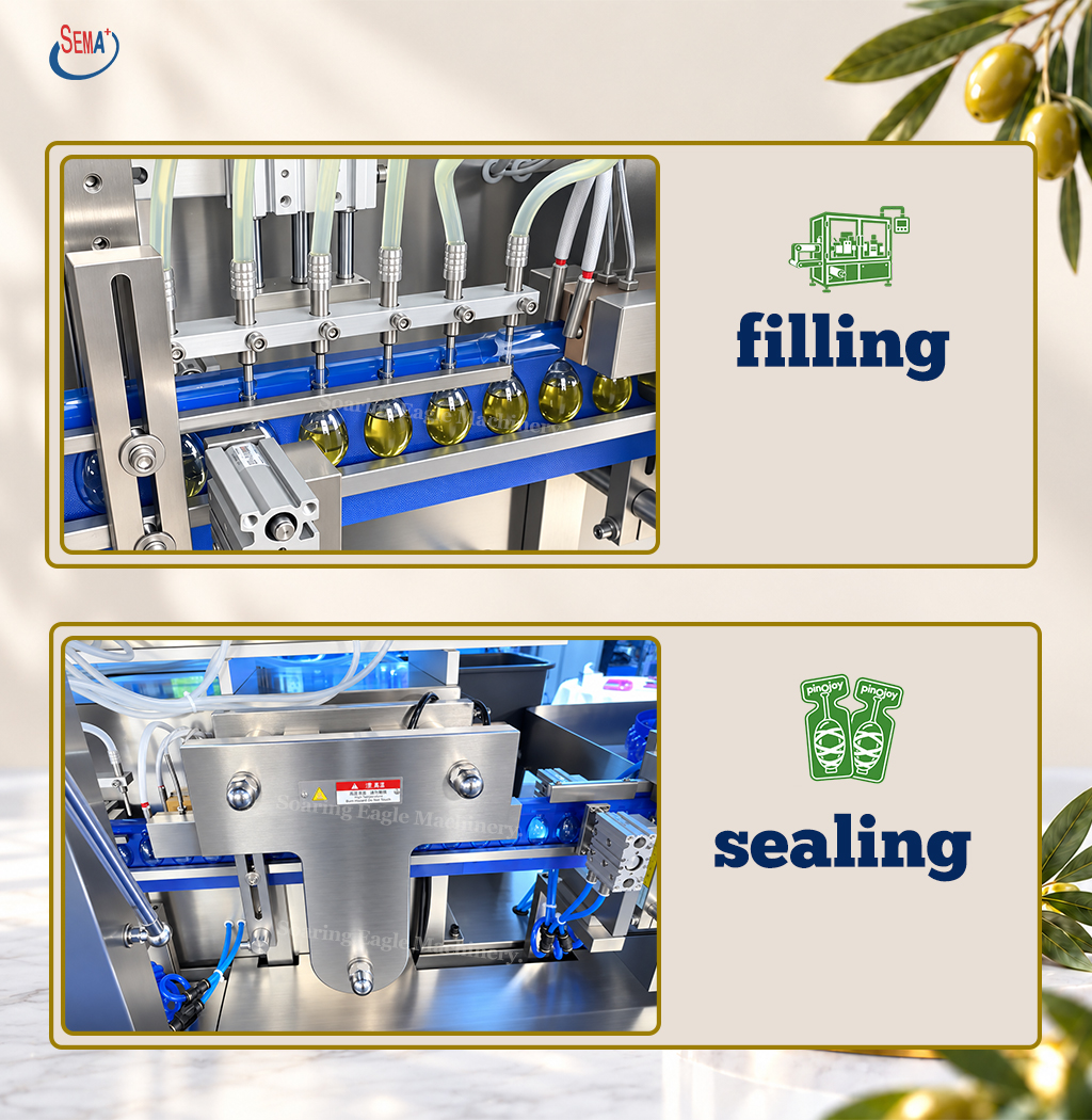 Automatic Olive Oil Packing Machine Liquid Pouch Filling Sealing Packaging Machine Automatic Olive Oil Packing Machine Liquid Pouch Filling Sealing Packaging Machine