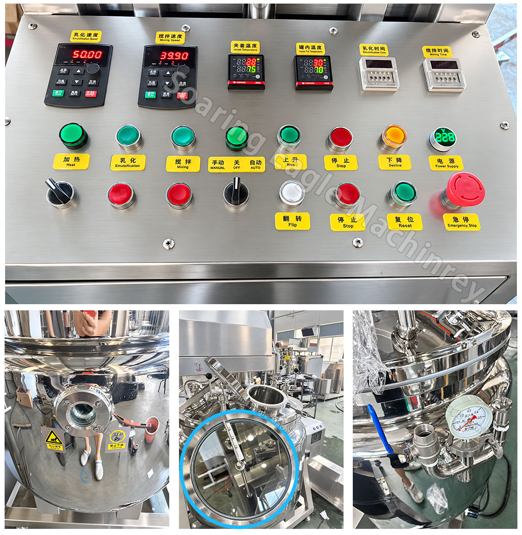 Automatic 300L Vacuum Emulsifying Mixer Machine for Cosmetic Cream Lotion Gel Production Automatic 300L Vacuum Emulsifying Mixer Machine for Cosmetic Cream Lotion Gel Production