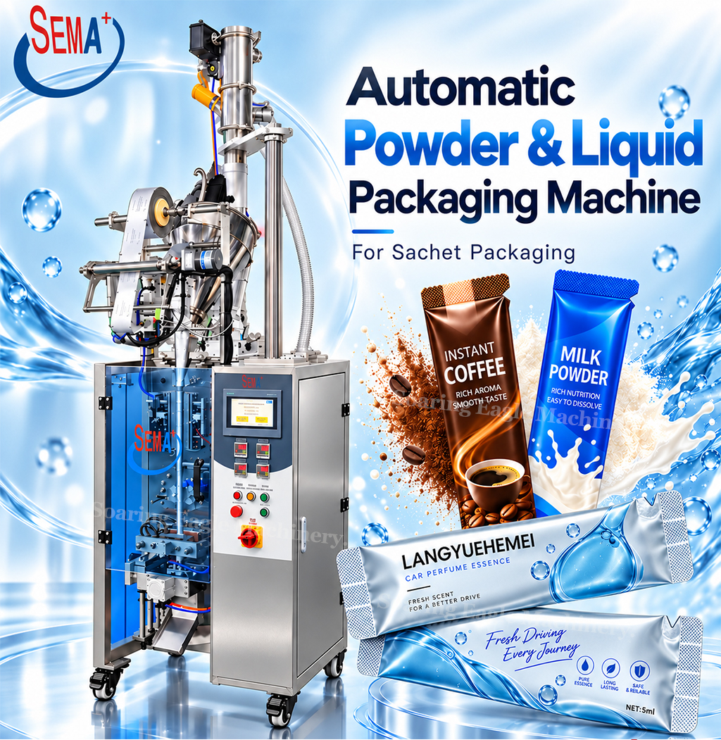 Automatic Powder and Liquid Packing Machine Dual Function Sachet Filling Sealing Machine Automatic Powder and Liquid Packing Machine Dual Function Sachet Filling Sealing Machine