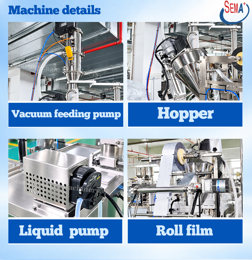 Automatic Powder and Liquid Packing Machine Dual Function Sachet Filling Sealing Machine Automatic Powder and Liquid Packing Machine Dual Function Sachet Filling Sealing Machine