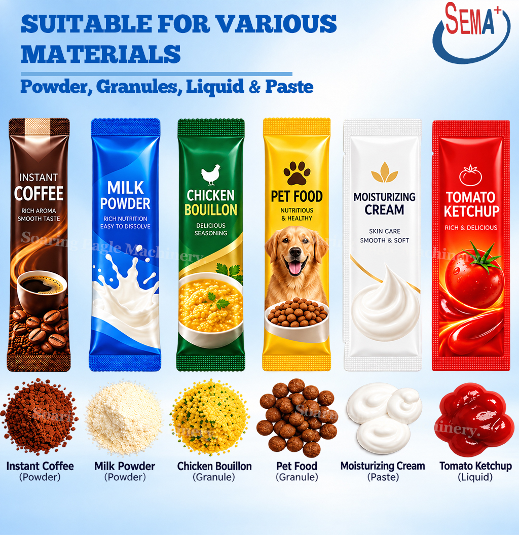 Automatic Powder and Liquid Packing Machine Dual Function Sachet Filling Sealing Machine Automatic Powder and Liquid Packing Machine Dual Function Sachet Filling Sealing Machine