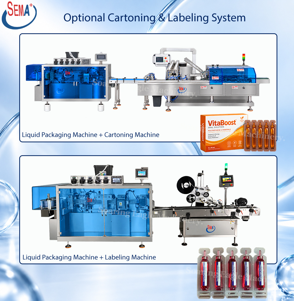 Please provide your product name, liquid characteristics, filling volume, package shape and size, film material, required production capacity and local voltage. Samples or drawings can help us recommend a suitable solution. Please provide your product name, liquid characteristics, filling volume, package shape and size, film material, required production capacity and local voltage. Samples or drawings can help us recommend a suitable solution.
