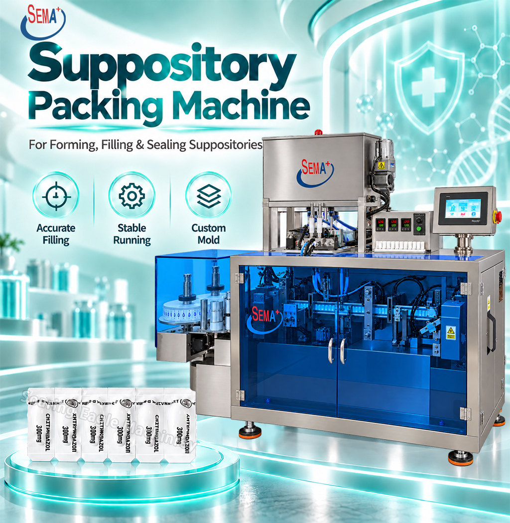 Automatic Suppository Packing Machine for Paste Filling Forming Sealing and Cutting