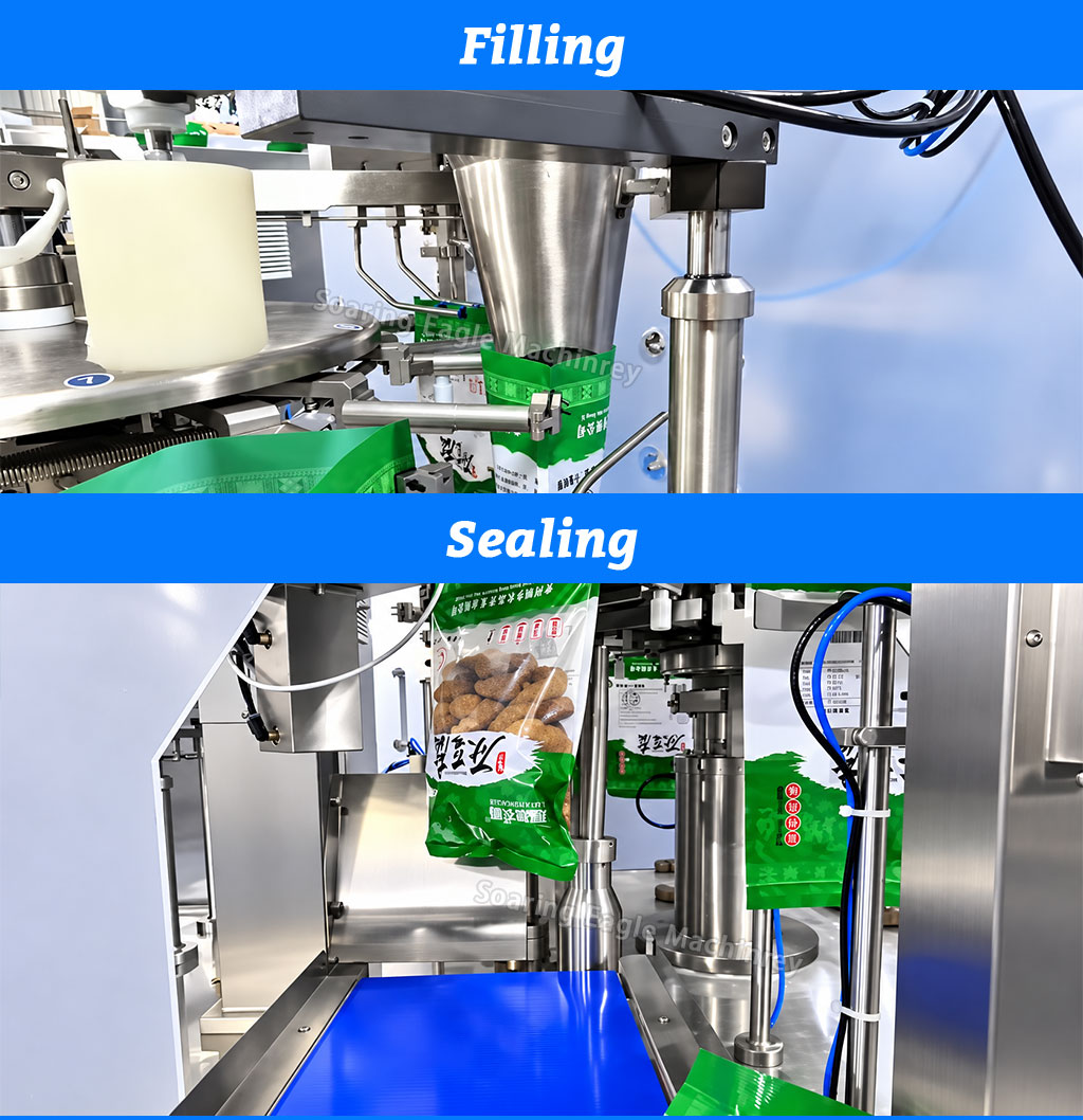 Automatic Granule Premade Pouch Packing Machine with Multihead Weigher for Nuts and Dried Fruit Automatic Granule Premade Pouch Packing Machine with Multihead Weigher for Nuts and Dried Fruit