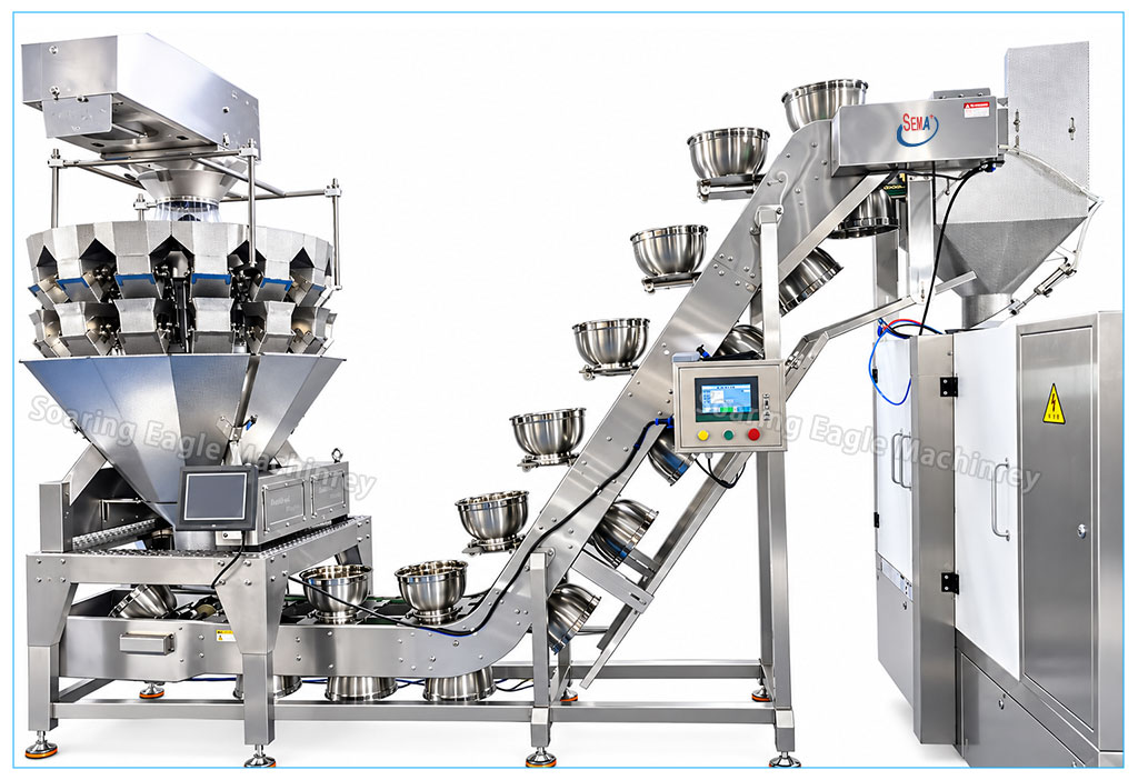 Automatic Granule Premade Pouch Packing Machine with Multihead Weigher for Nuts and Dried Fruit Automatic Granule Premade Pouch Packing Machine with Multihead Weigher for Nuts and Dried Fruit
